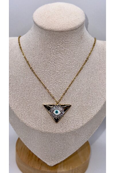 SK aksesuar قلادة فولاذية على شكل عين داخل مثلث
