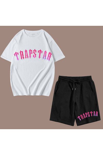 Hunors Sportswear & Company Pink Text Printed Women/Men Unisex Shorts Tshirt Set