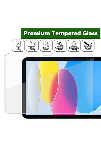Generic عبوة من قطعتين من واقي الشاشة الزجاجي المقوى عالي الدقة المقاوم للخدش لجهاز iPad 2025 (الجيل الحادي عشر) A16 مقاس 11 بوصة
