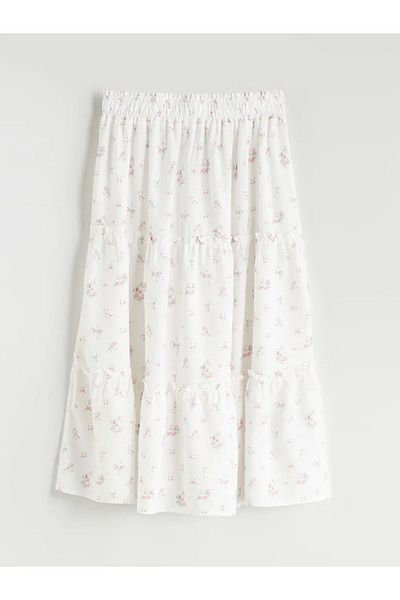 LC Waikiki Lcw Kids Pink Elastic Waist Floral Girls' Skirt