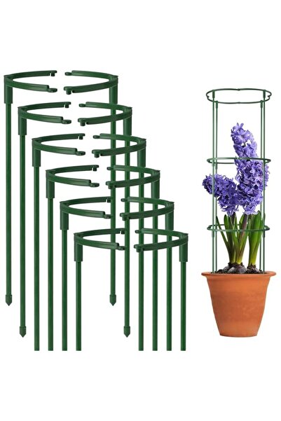 Generic Aowin 12PCS Plant Support Stakes,Half Round Plant Support Ring,Garden...