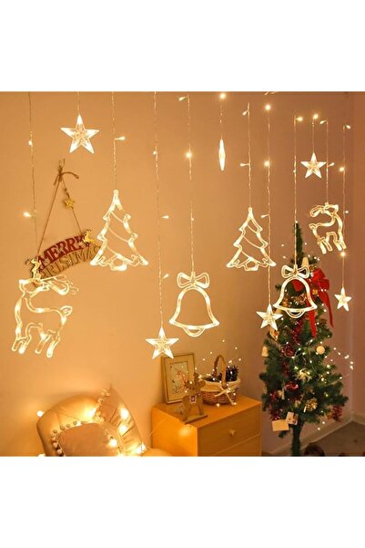 Generic زينة عيد الميلاد LED من LTLCLZ، أضواء نافذة، ديكور ظلي، جرس مضاء، شجر...