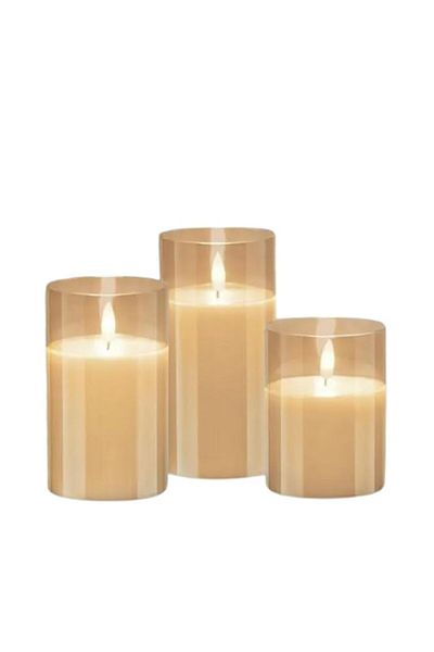 Generic GENZY Flameless Candles, LED Flickering Candles, Battery Operated Candles, Acrylic, LED Pillar Cand