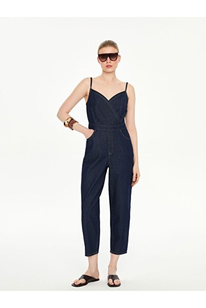 LC Waikiki LCW Vision Kruvaze Yaka Askılı Kadın Jean Tulum