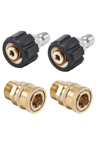 Generic وصلات توصيل سريعة لغسالة الضغط MAKINGTEC، M22 14 مم إلى 3/8 بوصة وصلا...