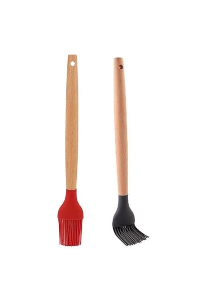 Generic 2PCS Silicone Pastry Brushes, Silicone Basting Brush Set, Oil Brush f...