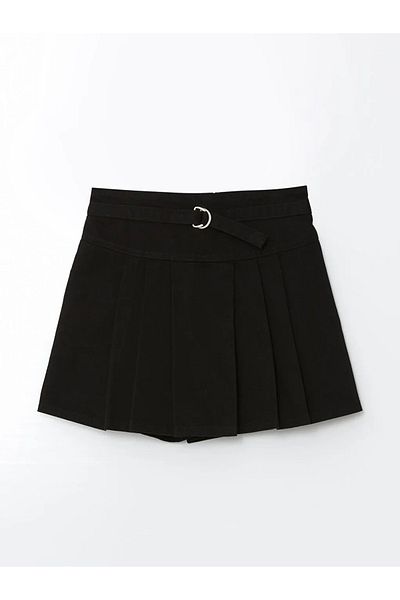 LC Waikiki Lcw Kids Black Elastic Waist Girls' Shorts Skirt