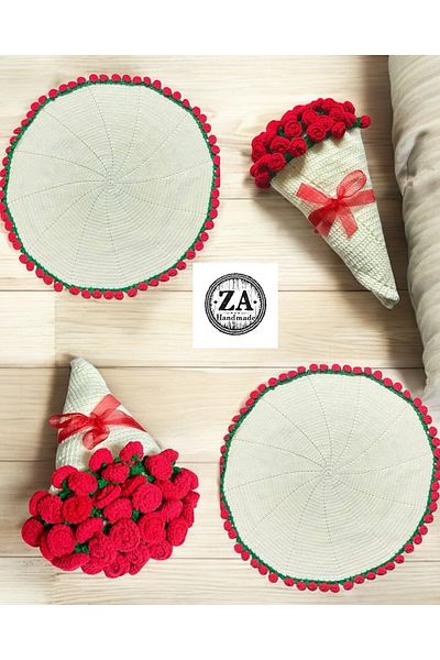 ZAHandmade Bouquet of Red Roses