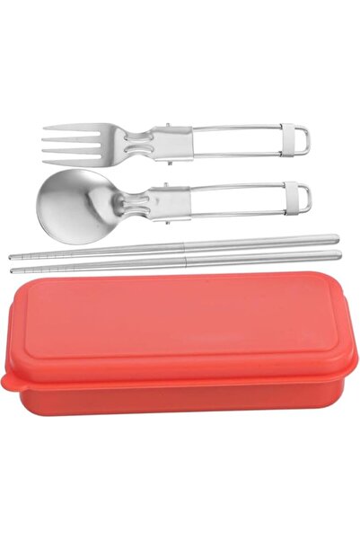 Generic مجموعة أدوات السفر المدمجة من يلاجوي، طقم واحد من السكاكين والشوك وال...