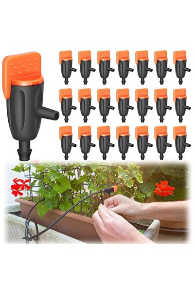 Generic 20 Pack Adjustable Drip Emitters for 1/4" Tubing, Garden Watering Dri...