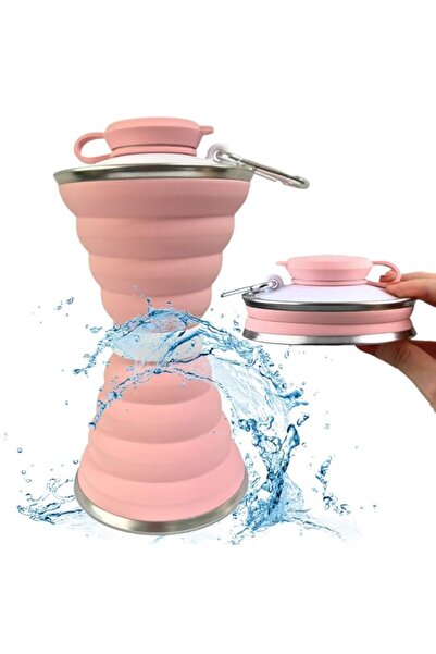 Generic Collapsible Water Bottle, Camping Cup With Carabiner, Reuseable Silic...