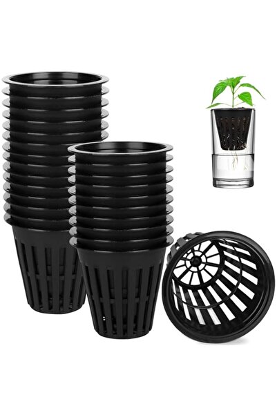 Generic 100 قطعة من أواني شبكية مقاس 2 بوصة للزراعة المائية، أكواب شبكية للزر...