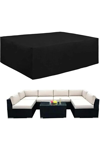 Generic غطاء أثاث الفناء المتين EASYBUYTECH 420D، غطاء مجموعة طاولة وكراسي مس...