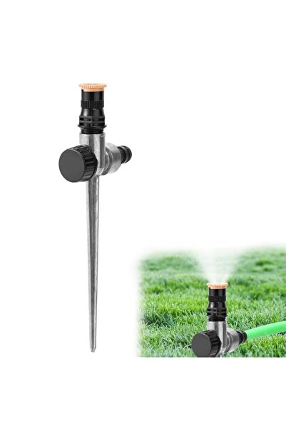 Generic رشاش حديقة معدني قابل للتعديل بزاوية 360 درجة - أداة ري عشب شديدة الت...