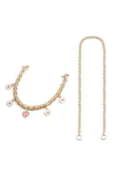 Generic Flower Strawberry Heart Decorative Chain Ornament For Bags And Handba...