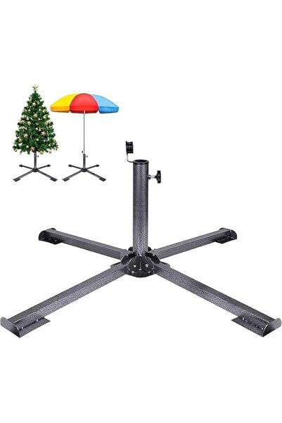 Generic حامل قاعدة مظلة فناء قابلة للطي من VORDERN، حامل مظلة من الحديد المقو...