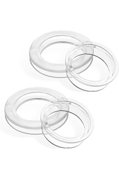 Generic 2 PACK Patio Table Umbrella Hole Ring with Cap Set Silicone Hole Couver Plug Transparent Hole Rings