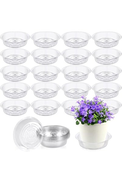 Generic صحن نباتات بلاستيكي من SYOSI، صواني تنقيط نباتات سميكة، 6 بوصات، طبق ...