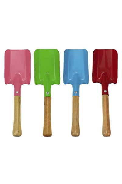 Generic Bitray 4PCS Wooden Mini Sand Shovels Metal Spade with Sturdy Wooden H...