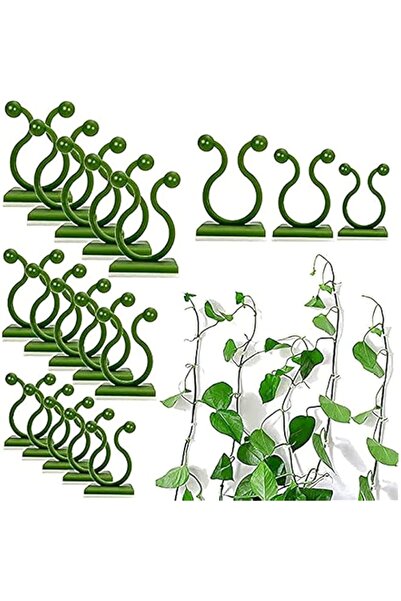 Generic مشابك تثبيت جدار تسلق النباتات من تيريزا، 120 قطعة - أخضر، 3 أحجام مخ...