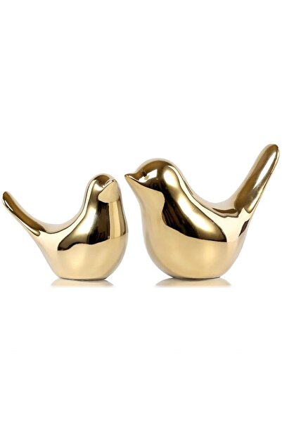 Generic 2 Pieces Of Golden Bird Statues, Suitable For Living Room, Bedroom, O...