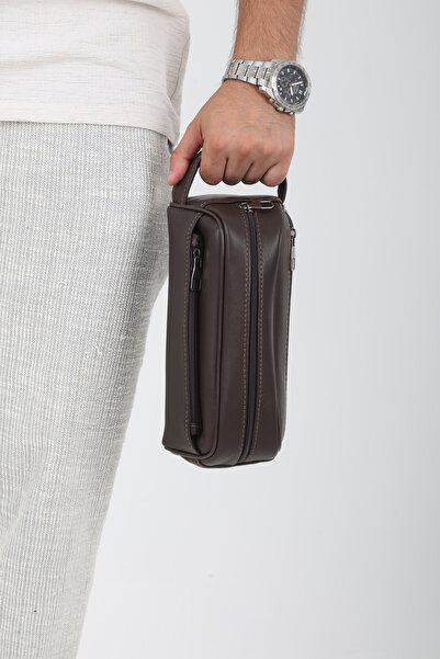 Erzeno Справжня шкіра Розкішна модель Великий розмір Повсякденна чоловіча сумка Сумка для гоління Портфель і клатч Сумка для догляду