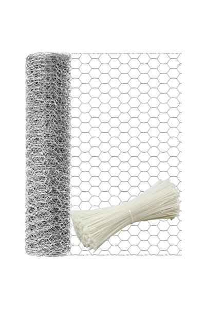 Generic سياج دجاج من TOYPOPOR، 40 سم × 10 م، سياج دجاج سداسي مجلفن مقاوم للصد...