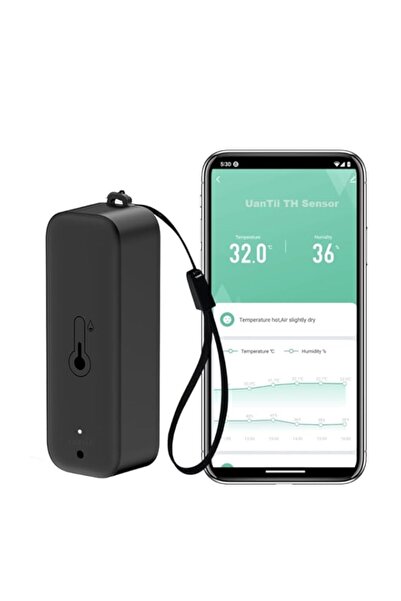 Generic جهاز استشعار درجة الحرارة والرطوبة الذكي Tuya Wifi من UanTii يعمل مع ...