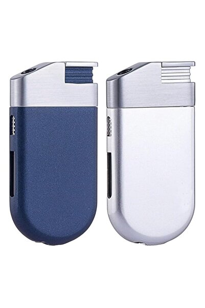 Generic Oblique Flame Refillable Windproof Lighter Metal Visible Gas Tank Lig...