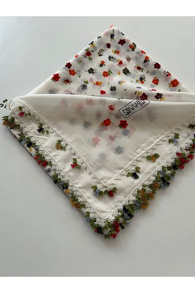 REYYAN Handcrafted Needle Embroidered Writing/Needlework/Needlework Bait/Handcrafted Cheesecloth/Head Cover