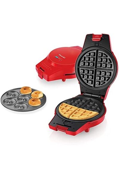 SAACHİ 2 In 1 Waffle/Donut Maker NL-2M-1564-RD