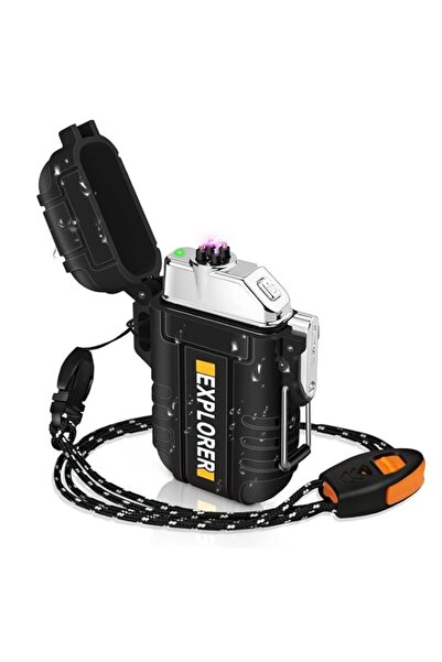 Generic Aputue Dual Arc Lighter, Waterproof Electric Lighter USB Rechargeable, Windproof Plasma Lighter wit