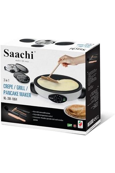 SAACHİ Saachi-NL-3M-1864-3in1 Crepe/Grill/Pancake Maker