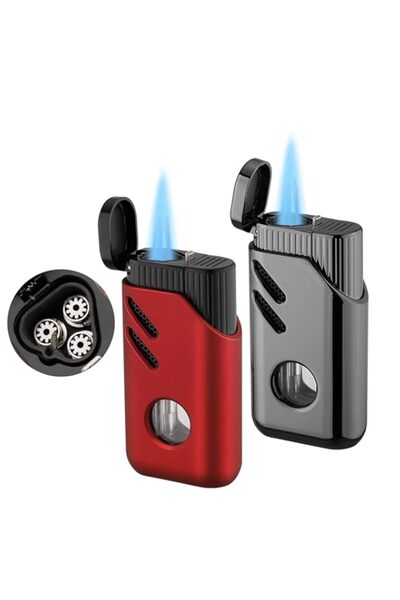 Generic P PIPITA 2 Pack Jet Flame Butane Lighters,djustable Flame Windproof T...