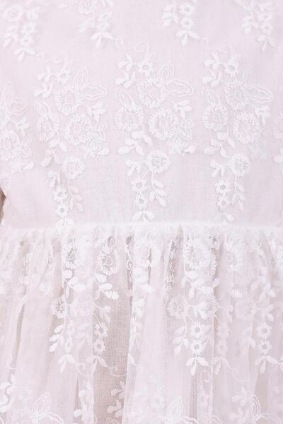 kidello Ecru Lez Lace Girl's Dress (2-8 Years)