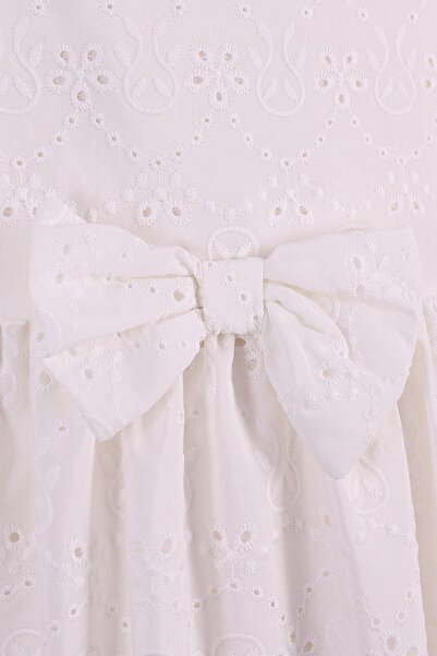 kidello Ecru Wavy Brode Girl's Dress