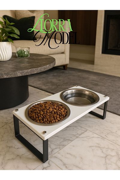 Okay Food and Water Stand for Cats and Dogs - 10 Percent Slope, High Quality and Healthy Design