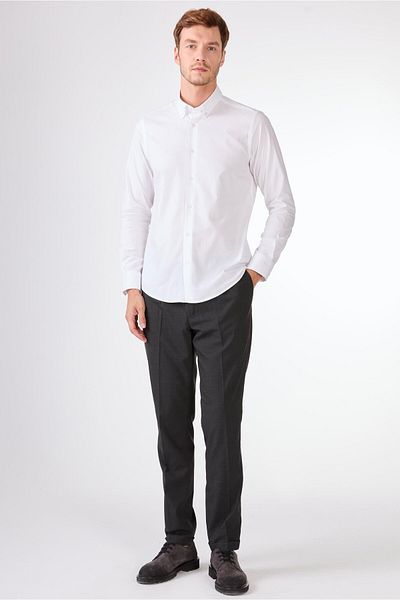 Dufy EKRU ΑΝΔΡΙΚΟ ΠΟΥΚΑΜΙΣΟ - SLIM FIT