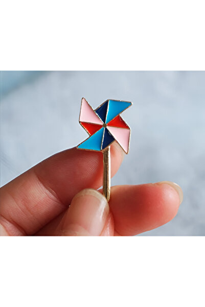 Tudivanyu Aksesuar Rüzgar Gülü Model Yaka Pini/Çanta Pini/Mini Broş
