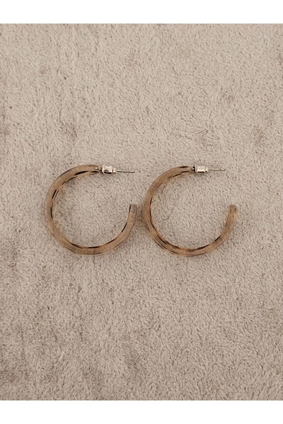 SiestaAccessories Leopard Pattern Acrylic Hoop Earrings