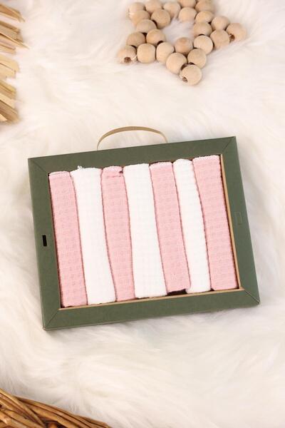 kidello Pink White Cotton 7 Pack Baby Mouth Wipes