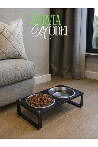 Okay Food and Water Stand for Cats and Dogs - 10 Percent Slope, High Quality and Healthy Design
