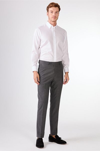 Dufy White Solid Men's Shirt - Regular Fit