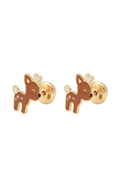Bijuteria SORELLY Cercei Aur 14k Copii Caprioara