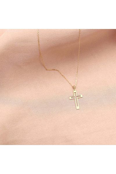 Bijuteria SORELLY Lant Aur 14k Contur Cruce