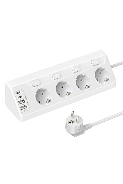 Choice1 110-250 فولت الاتحاد الأوروبي 4 شريط طاقة متعدد جهات الاتصال الأوروبي...