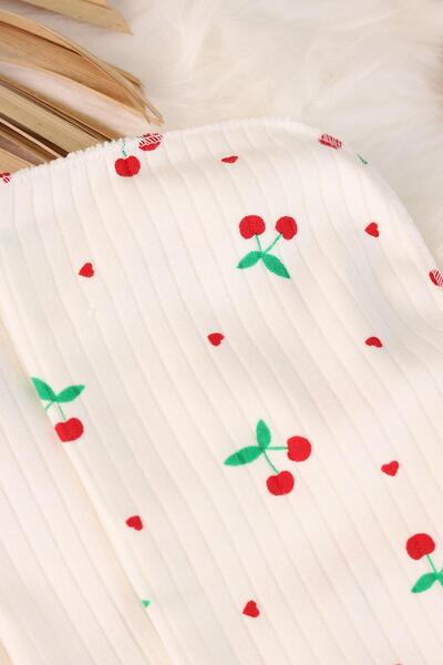 kidello Cherry Ribbed Set of 7 Baby Mouth Wipes