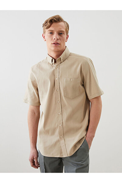 LC Waikiki Regular Fit Short Sleeve Poplin Men's Shirt