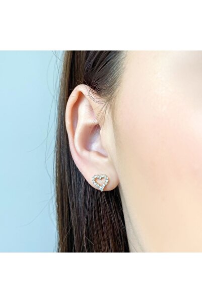 Bijuteria SORELLY Cercei Aur 9k Contur Inima