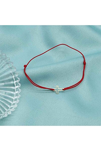 Bijuteria SORELLY Bratara Aur 14k Snur Contur Cruce Negru